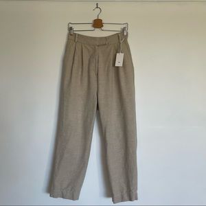 The Frankie Shop Pleated Linen Blend Pants